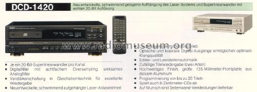 PCM Audio Technology / Compact Disc Player DCD-1420; Denon Marke / brand (ID = 1590466) R-Player