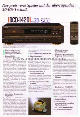 PCM Audio Technology / Compact Disc Player DCD-1420; Denon Marke / brand (ID = 1590677) R-Player