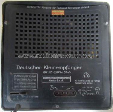 Deutscher Kleinempfänger DKE; Derufa, Deutsche (ID = 2968495) Radio