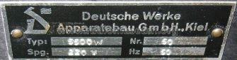 5500W Wb.1; Deutsche Werke (ID = 211963) Fernseh-R