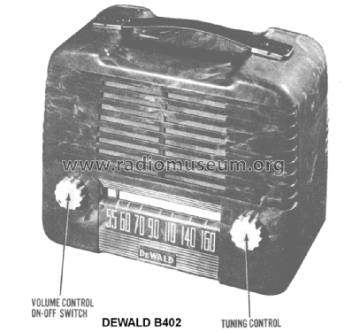 B402 ; DeWald Radio Mfg. (ID = 1391608) Radio