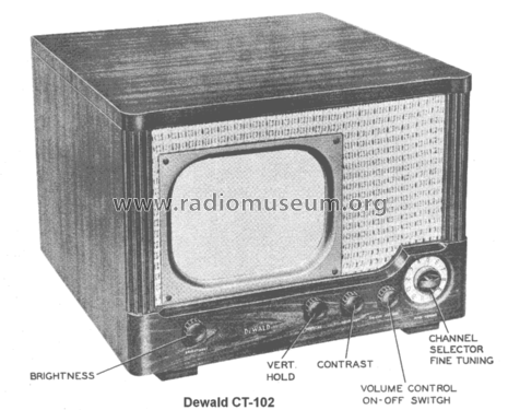 CT-102 ; DeWald Radio Mfg. (ID = 1544219) Television