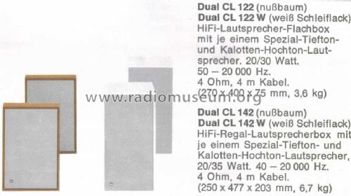 CL 142 , CL 142 W; Dual, Gebr. (ID = 923948) Speaker-P