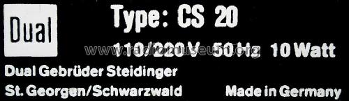 CS20; Dual, Gebr. (ID = 2249976) R-Player