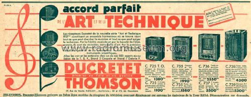 C737; Ducretet -Thomson; (ID = 1989463) Radio