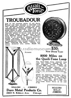Troubadour ; Duro Metal Products (ID = 1993766) Speaker-P