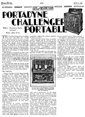 Challenger ; Portadyne, Brand, (ID = 2053415) Radio
