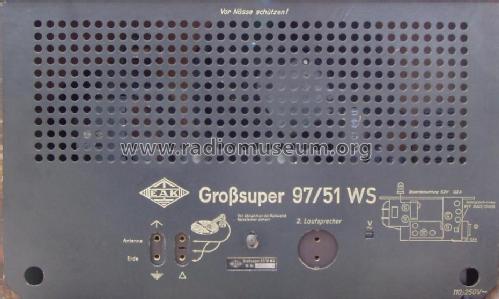 Großsuper 97/51WS; EAK, Elektro- (ID = 44583) Radio