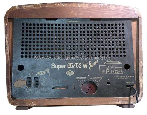 Sonneberg Super 65/52W; EAK, Elektro- (ID = 1381234) Radio