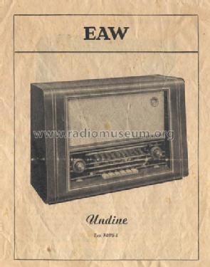 Undine EAW-Super 7695E ; EAW, Elektro- (ID = 139213) Radio