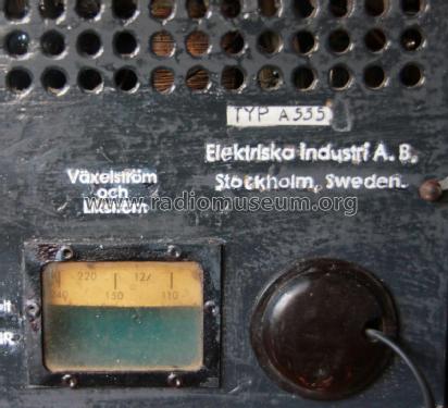 A 555; EIA Elektriska (ID = 2141427) Radio