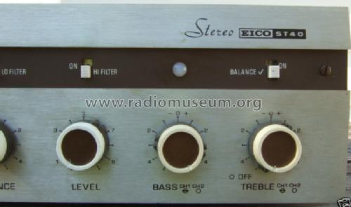 Integrated Stereo Amp ST40; EICO Electronic (ID = 451512) Ampl/Mixer