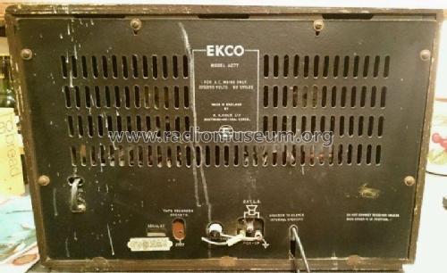 A277; Ekco, E.K.Cole Ltd.; (ID = 1954878) Radio