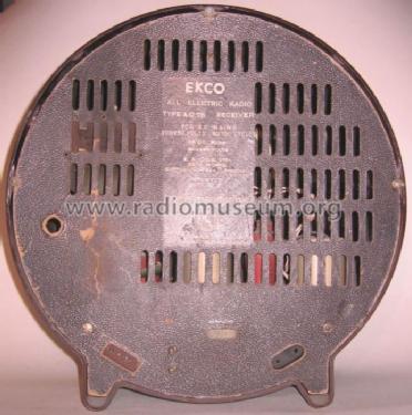 Round Ekco AD75; Ekco, E.K.Cole Ltd.; (ID = 404054) Radio