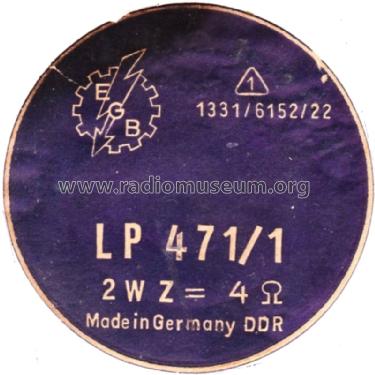 Lautsprecherchassis LP 471/1; Elektrogerätebau (ID = 1088142) Speaker-P
