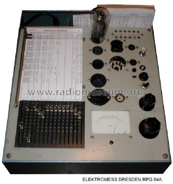 Röhrenprüfgerät RPG64A; Elektromess Dresden; (ID = 103412) Equipment