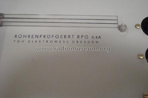 Röhrenprüfgerät RPG64A; Elektromess Dresden; (ID = 508838) Equipment