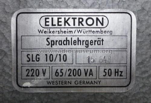 Sprachlehrgerät SLG 10/10; Elektron; (ID = 1393505) teaching