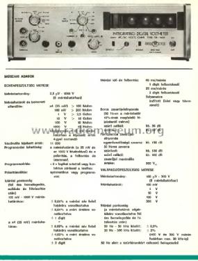 Integrating Digital Voltmeter 1462 / TR-1659; EMG, Orion-EMG, (ID = 907160) Ausrüstung