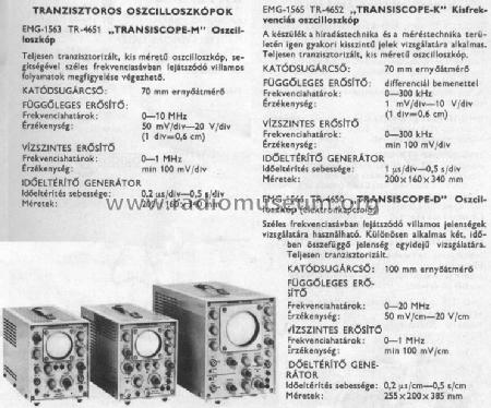 Transiscope-K 1565 / TR-4652; EMG, Orion-EMG, (ID = 766146) Equipment