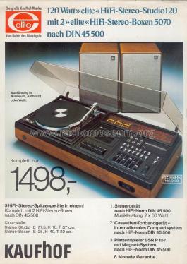HiFi-Stereo-Studio 120; Elite; Kaufhof (ID = 1756433) Radio