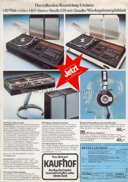 HiFi-Stereo-Studio 120; Elite; Kaufhof (ID = 1756434) Radio