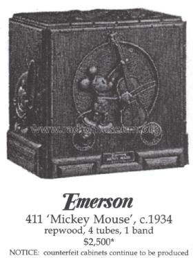 411 'Mickey Mouse' Ch= U-4-C; Emerson Radio & (ID = 1412149) Radio