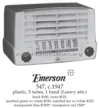 547 Ch= 120050; Emerson Radio & (ID = 1412224) Radio