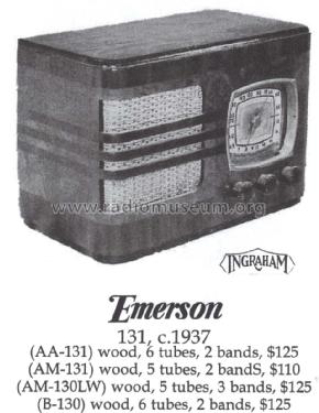 AM-131 Ch= AM; Emerson Radio & (ID = 1410939) Radio