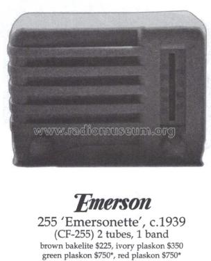 CF255 Ch= CF; Emerson Radio & (ID = 1411757) Radio