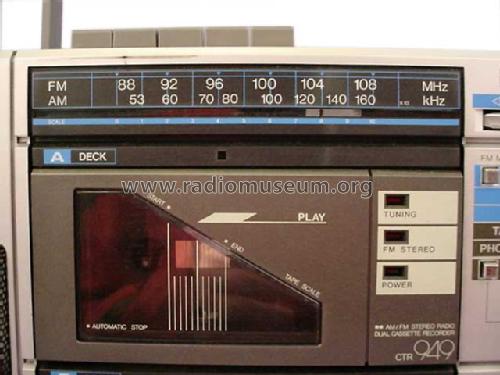 Double Cassette CTR 949; Emerson Radio & (ID = 506276) Radio