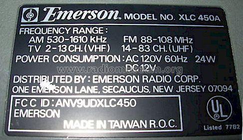 XLC-450A ; Emerson Radio & (ID = 832513) TV Radio