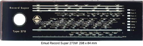 Record-Super 270-W; Emud, Ernst Mästling (ID = 728991) Radio