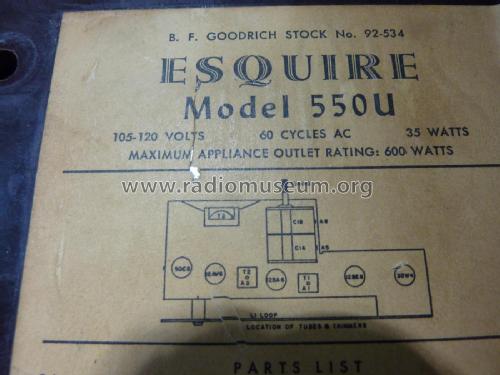 550U ; Esquire Radio Corp.; (ID = 2743559) Radio