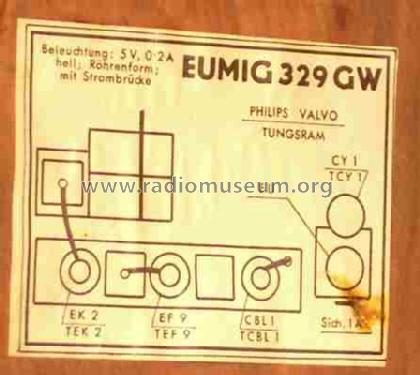 329GW Type 1939; Eumig, Elektrizitäts (ID = 238952) Radio