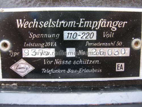 9375; Eumig, Elektrizitäts (ID = 266751) Radio