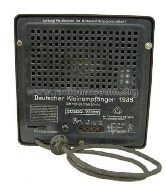 Deutscher Kleinempfänger 1938 DKE 38; Eumig, Elektrizitäts (ID = 67533) Radio