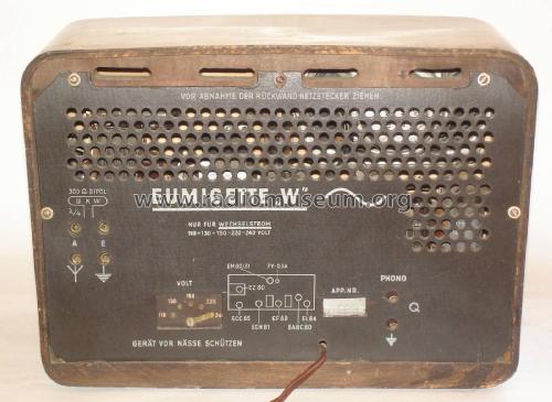 Eumigette 382W ; Eumig, Elektrizitäts (ID = 2634120) Radio