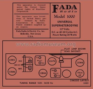 1000 Bullet ; Fada Radio & (ID = 2782081) Radio