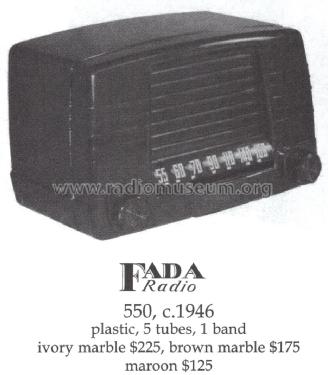 550V ; Fada Radio & (ID = 1414592) Radio