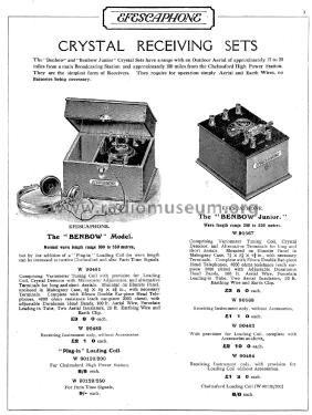 Efescaphone Benbow Junior Cat. No. W 90567; Efescaphone Brand, (ID = 1885861) Crystal