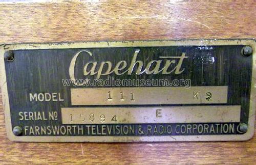 Capehart 111K3 Early Georgian ; Farnsworth (ID = 1616717) Radio