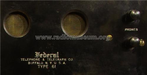 61 ; Federal Radio Corp. (ID = 1641668) Radio