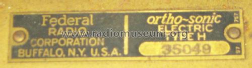 H10-60 ; Federal Radio Corp. (ID = 1810867) Radio