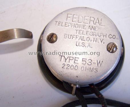 Liberty Headphones 53-W; Federal Radio Corp. (ID = 1880701) Speaker-P