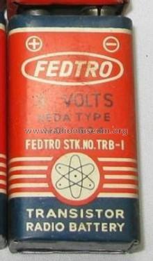 9 Volts - Transistor Radio Battery NEDA Type 1604 - fedtro STK. NO. TRB-1; Fedtro Inc.; Long (ID = 1727127) Power-S