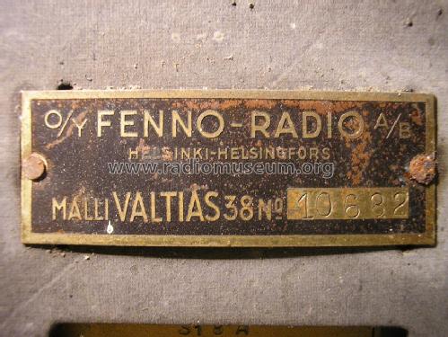 Valtias 38 S18A; Fenno, Helsinki - (ID = 1611179) Radio