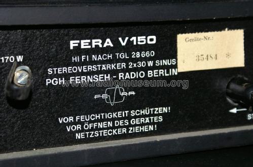 Fera V150; Fernseh-Radio Berlin (ID = 398582) Ampl/Mixer