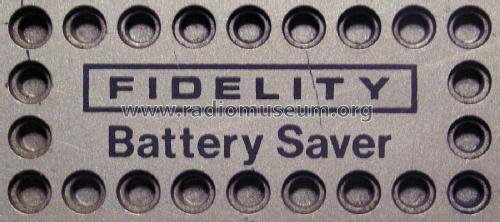 Battery Saver Transistor Portable; Fidelity Radio Co. (ID = 1894137) Radio