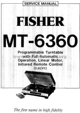 MT-6360; Fisher Radio; New (ID = 1629990) R-Player